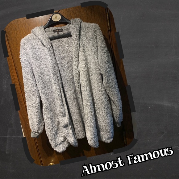 Almost Famous Jackets & Blazers - Almost Famous Fuzzy Hoodie⚫️